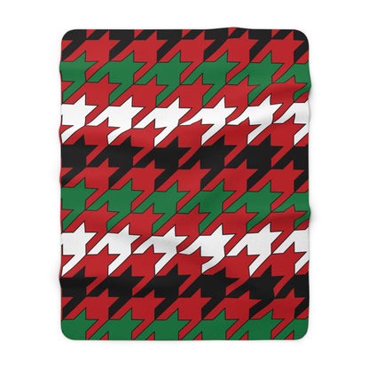 Western Sahara Retro Houndstooth Blanket Throw