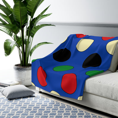 South Sudan Retro Polka Dots Blanket Throw