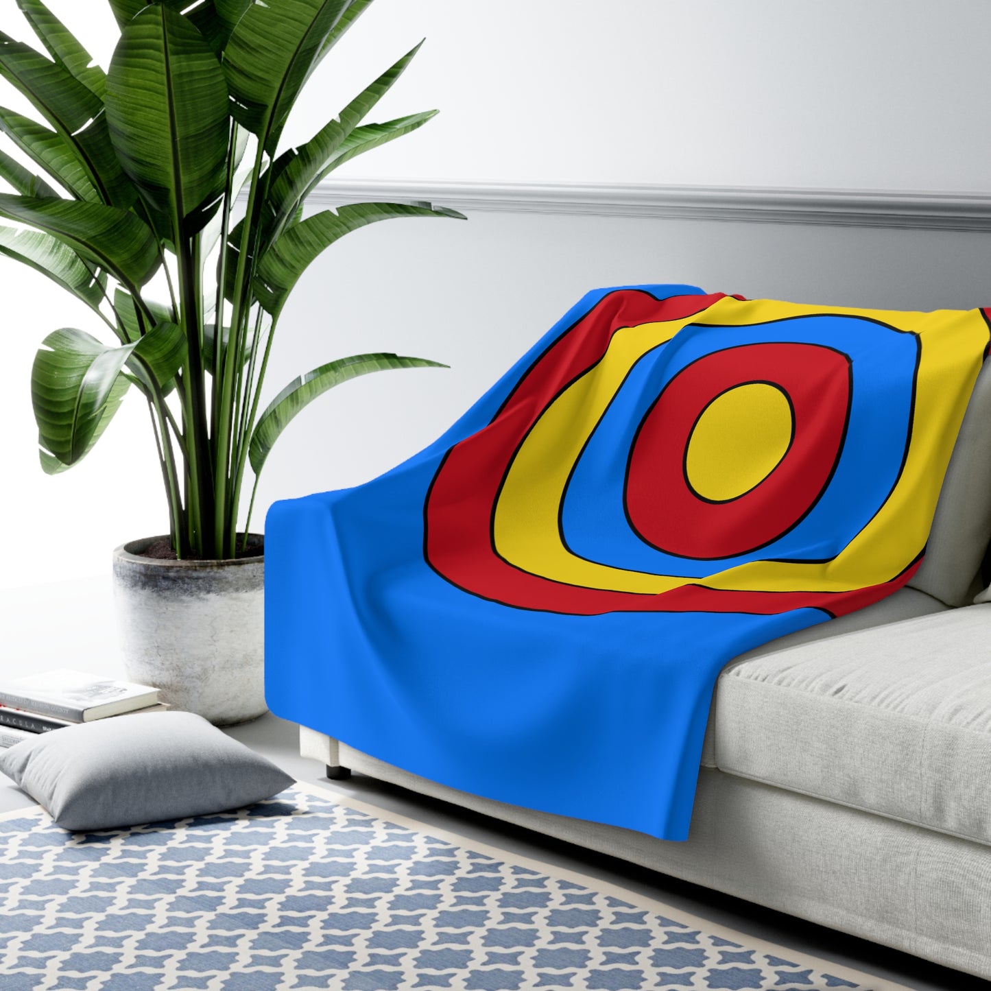Democratic Republic of the Congo Retro Target Blanket Throw