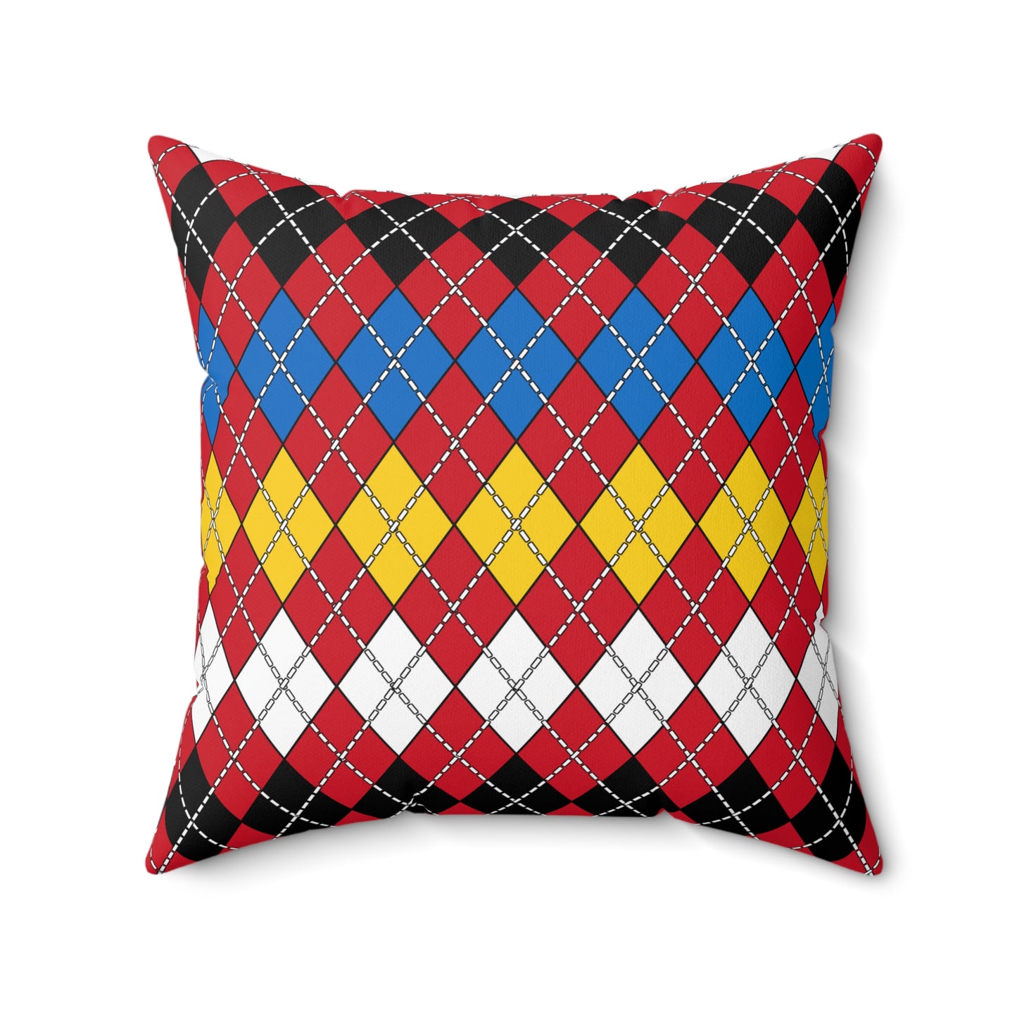 Antigua And Barbuda Retro Argyle Cushion Pillow