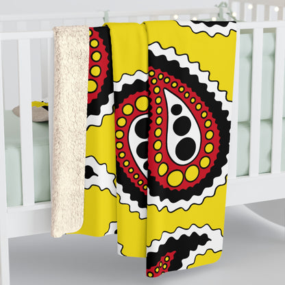 Brunei Darussalam Retro Paisley Blanket Throw