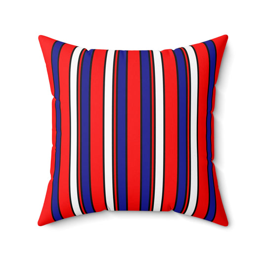 Croatia Retro Stripes Cushion Pillow