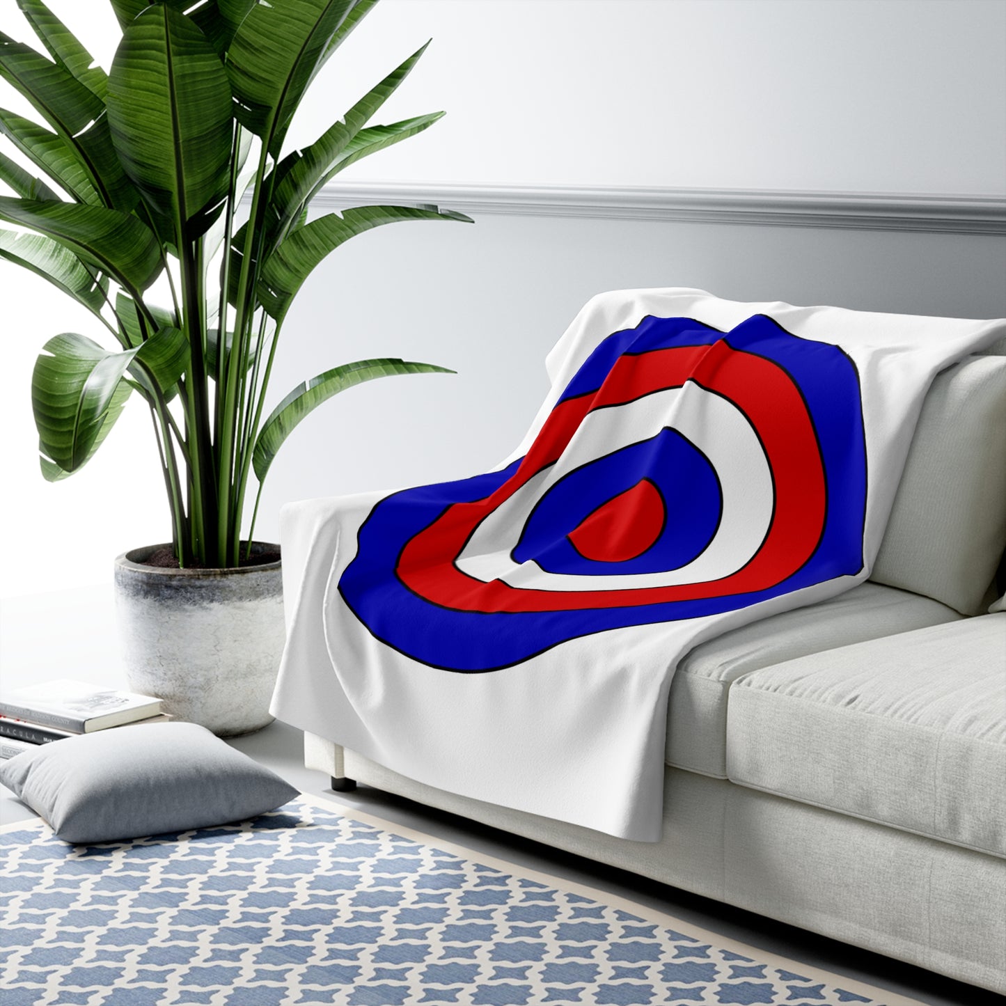 Costa Rica Retro Target Blanket Throw