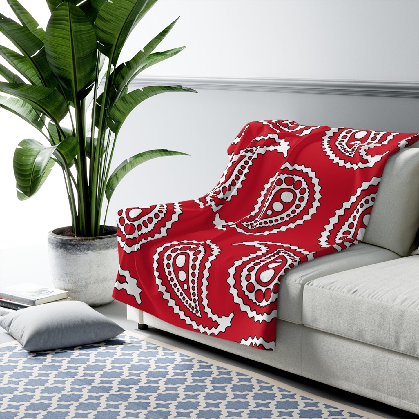 Malta Retro Paisley Blanket Throw