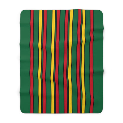Ghana Retro Stripes Blanket Throw