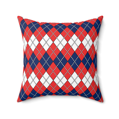 Svalbard And Jan Mayen Retro Argyle Cushion Pillow