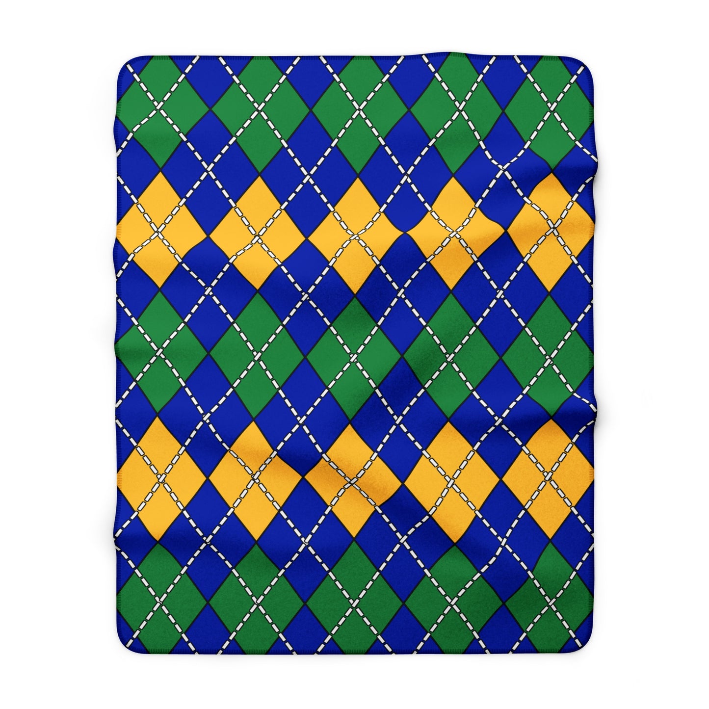 Christmas Island Retro Argyle Blanket Throw