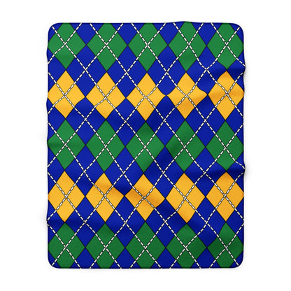 Christmas Island Retro Argyle Blanket Throw