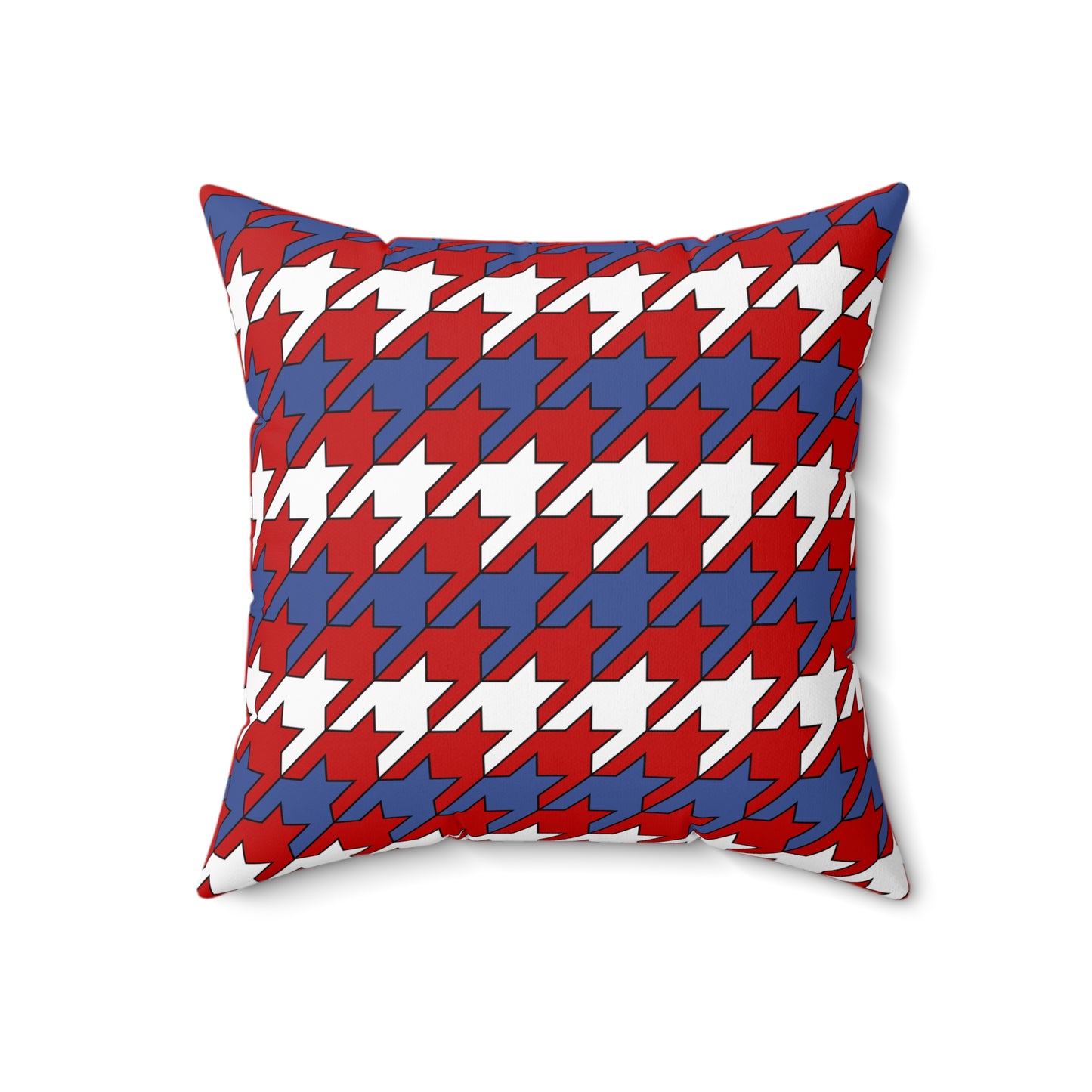 Democratic Peoples Republic Of Korea Retro Houndstooth Cushion Pillow
