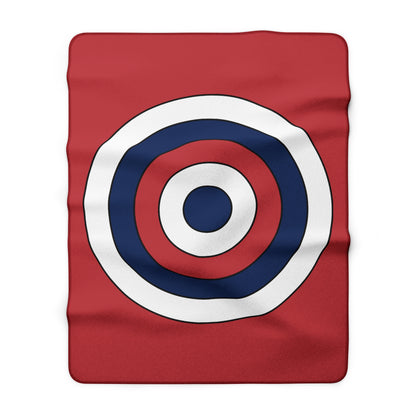 United States of America (USA) Retro Target Blanket Throw