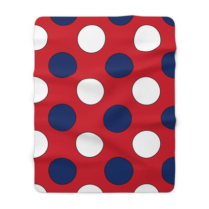 Lao Peoples Democratic Republic Retro Polka Dots Blanket Throw