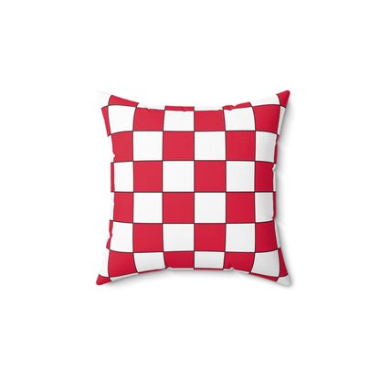 Poland Retro Check Cushion Pillow