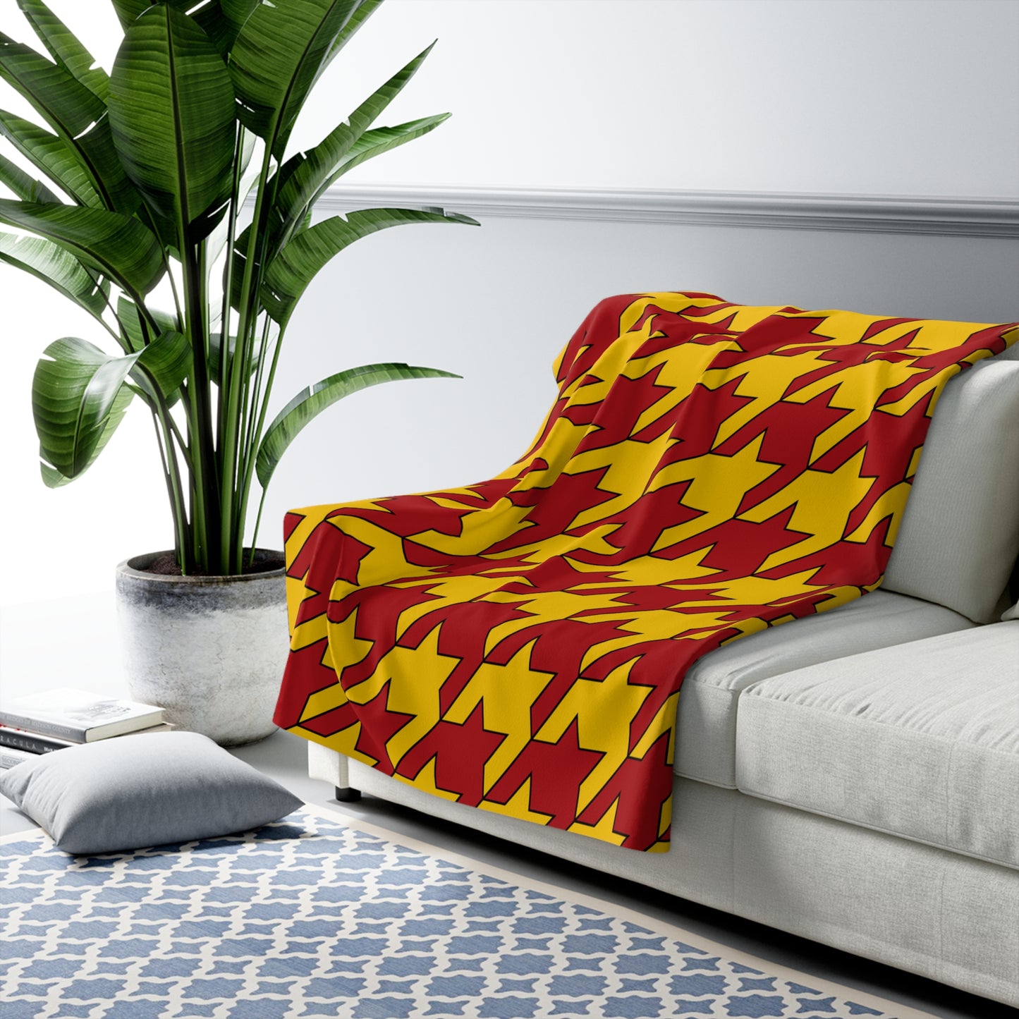Spain Retro Houndstooth Blanket Throw