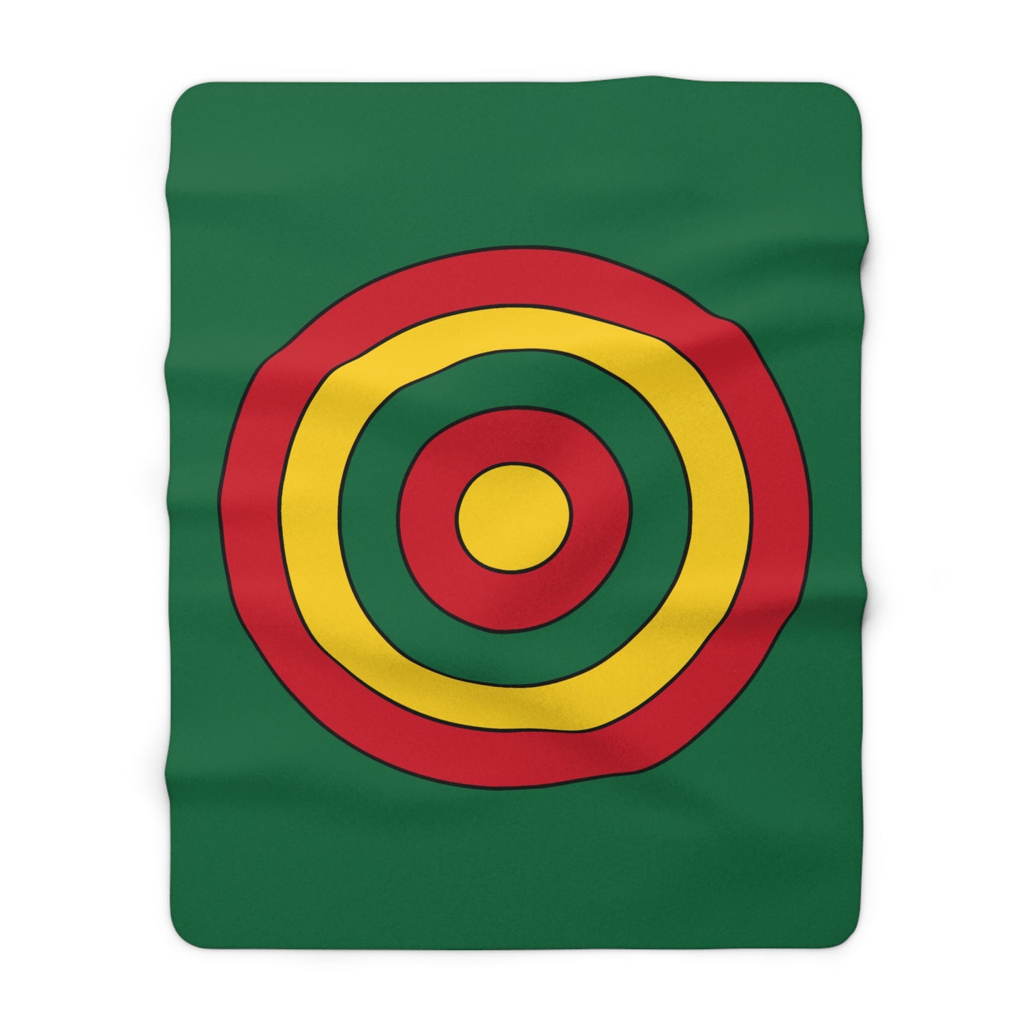 Ghana Retro Target Blanket Throw