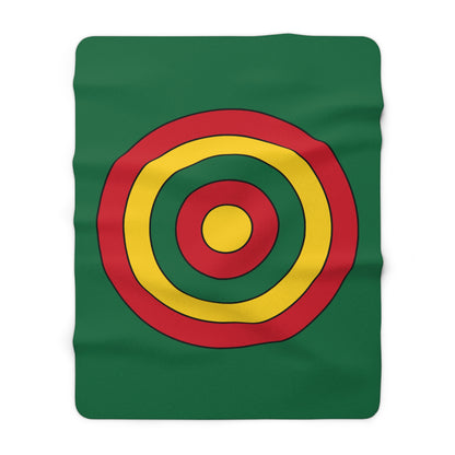 Ghana Retro Target Blanket Throw