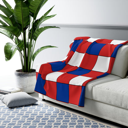 Bouvet Island Retro Check Blanket Throw