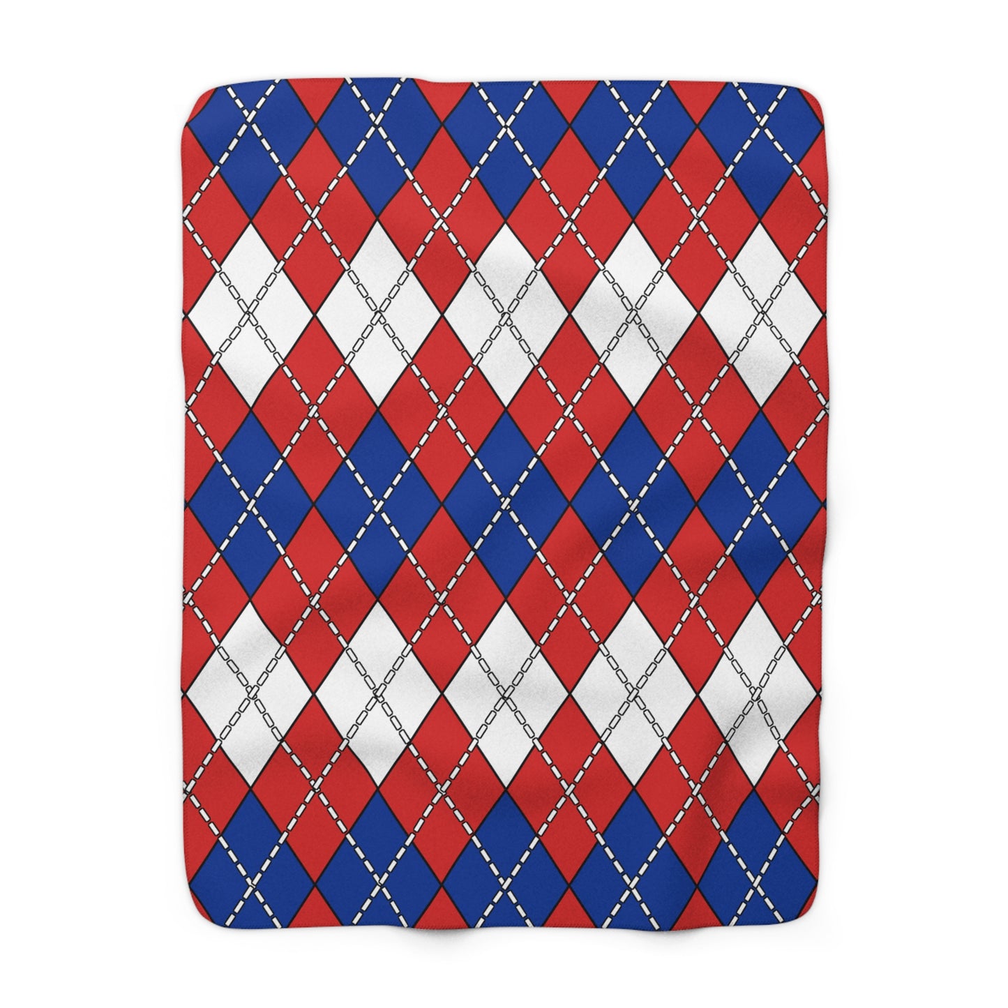 Bouvet Island Retro Argyle Blanket Throw