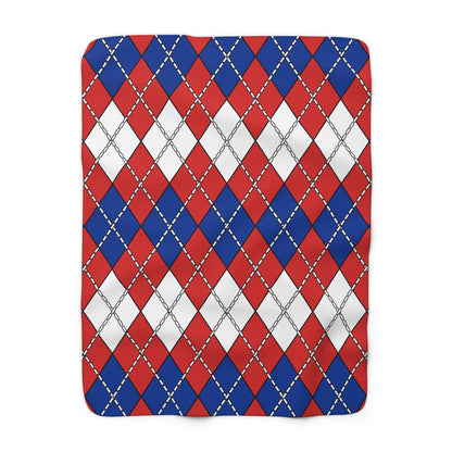 Bouvet Island Retro Argyle Blanket Throw