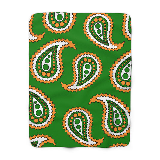 India Retro Paisley Blanket Throw