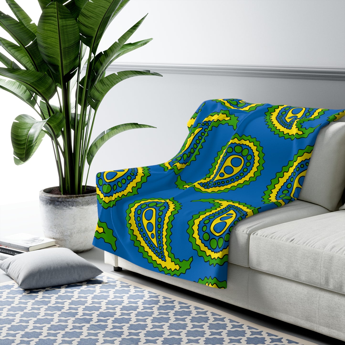Gabon Retro Paisley Blanket Throw