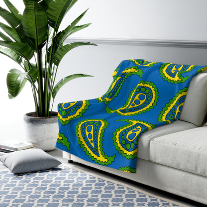 Gabon Retro Paisley Blanket Throw