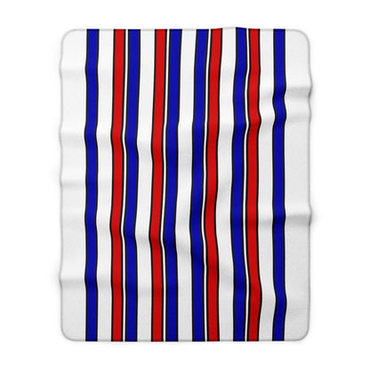 Costa Rica Retro Stripes Blanket Throw