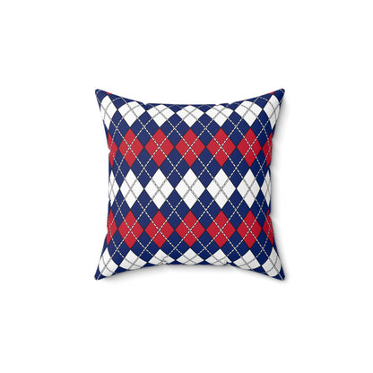 Ascension Island Retro Argyle Cushion Pillow