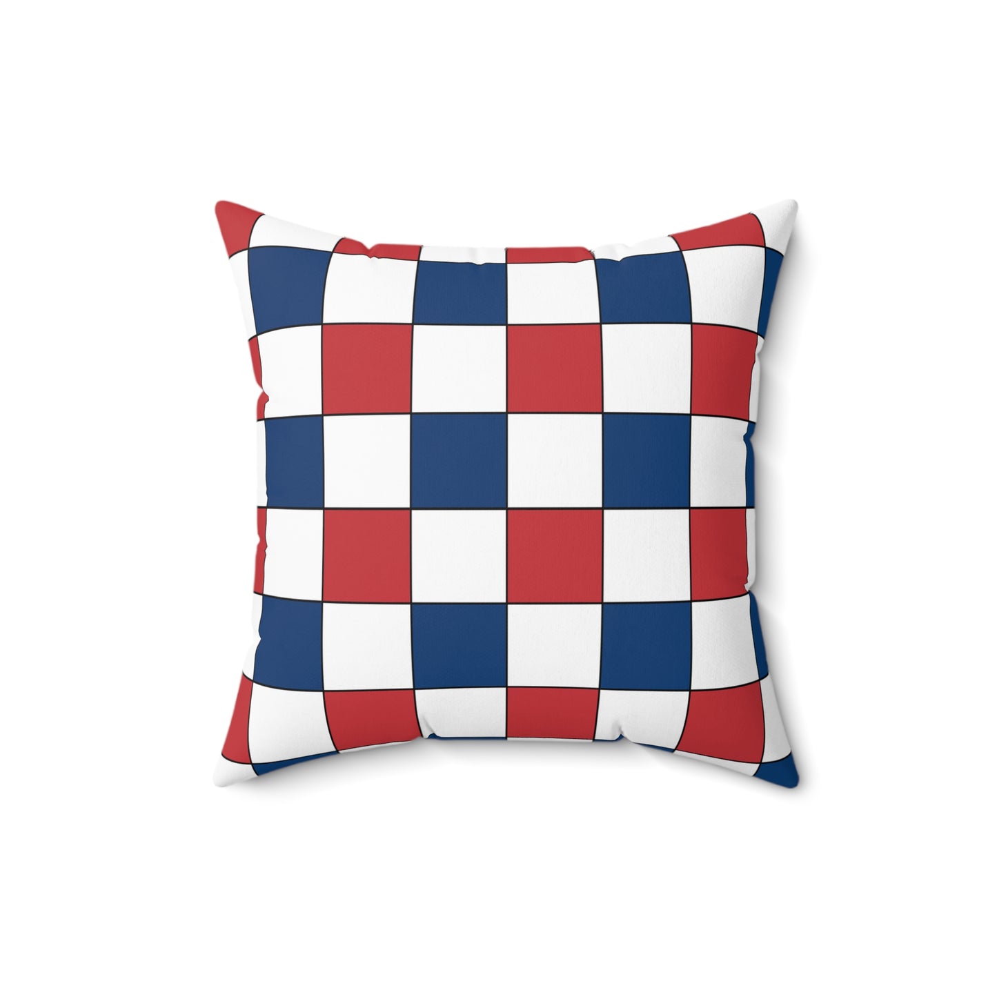 Serbia Retro Check Cushion Pillow