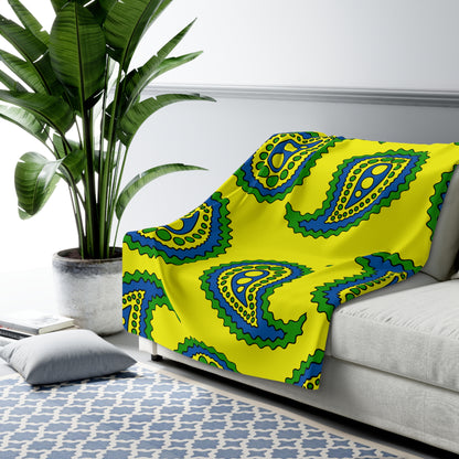 Saint Vincent And The Grenadines Retro Paisley Blanket Throw