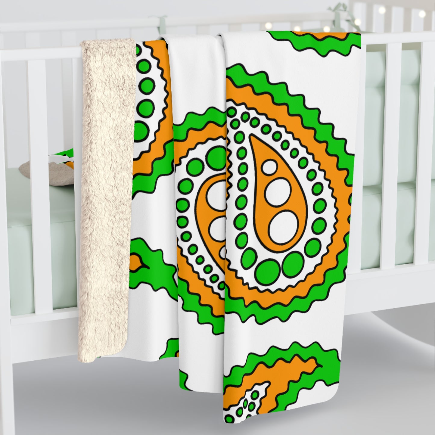 Cote Divoire Retro Paisley Blanket Throw