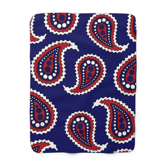 American Samoa Retro Paisley Blanket Throw