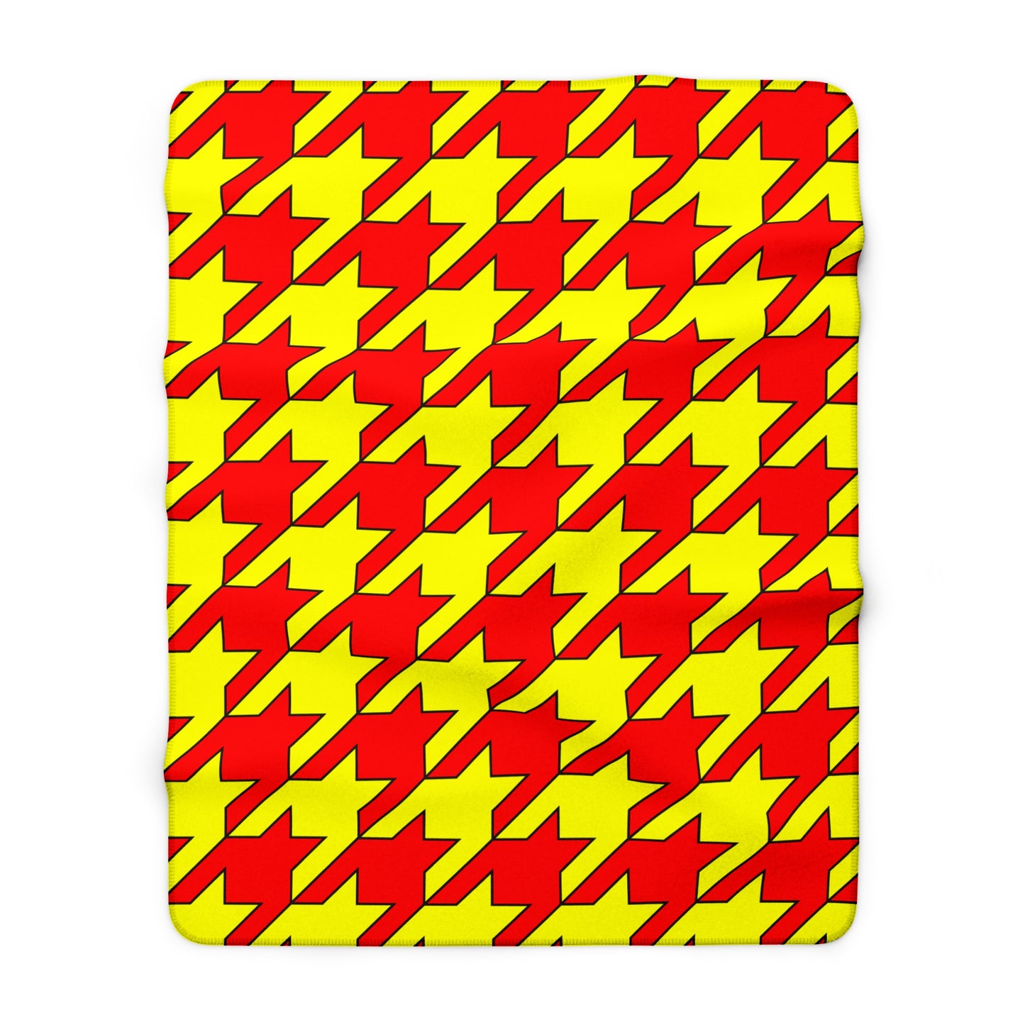 Kyrgyzstan Retro Houndstooth Blanket Throw