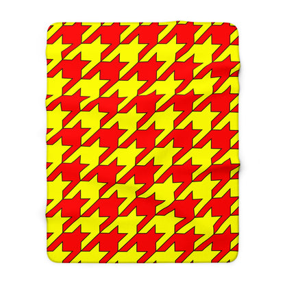 Kyrgyzstan Retro Houndstooth Blanket Throw