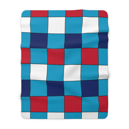 Tuvalu Retro Check Blanket Throw
