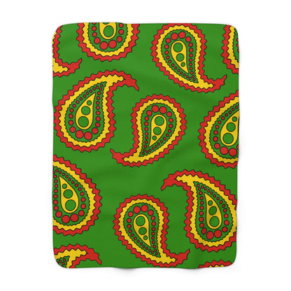 Benin Retro Paisley Blanket Throw