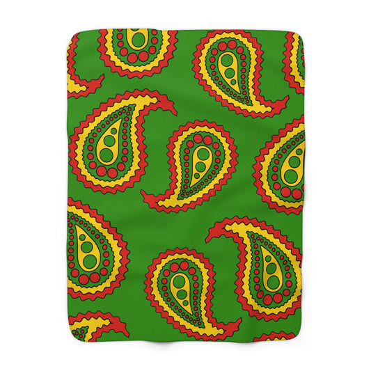 Benin Retro Paisley Blanket Throw