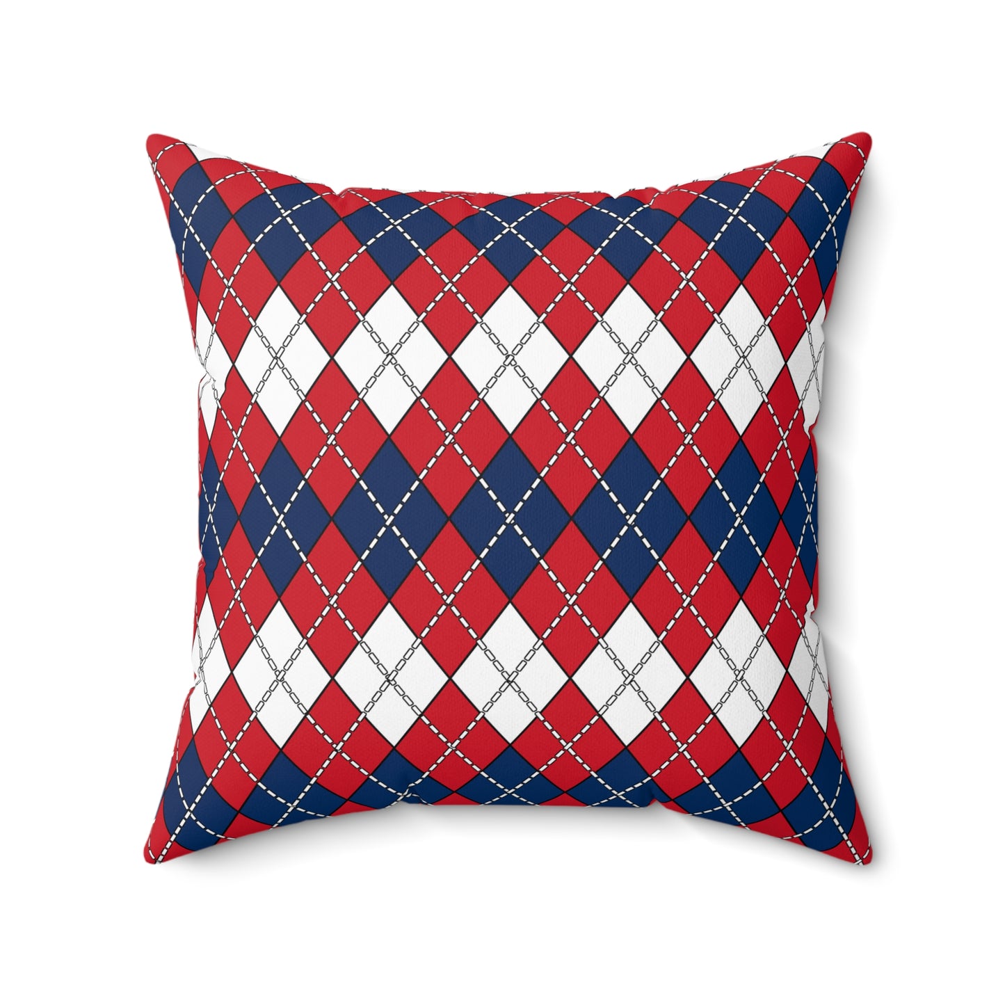Dominican Republic Retro Argyle Cushion Pillow