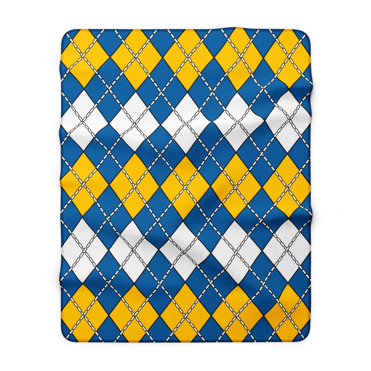 Canary Islands Retro Argyle Blanket Throw