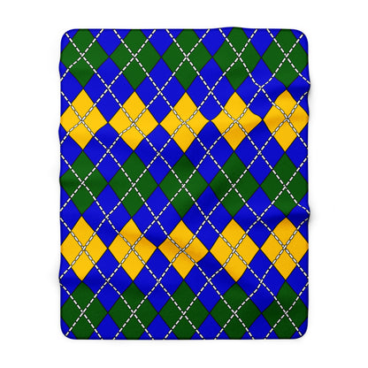 Solomon Islands Retro Argyle Blanket Throw