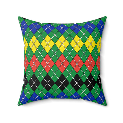 New Caledonia Retro Argyle Cushion Pillow