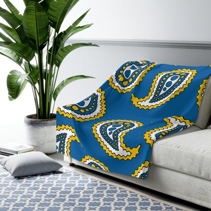 Canary Islands Retro Paisley Blanket Throw