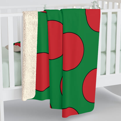 Turkmenistan Retro Polka Dots Blanket Throw