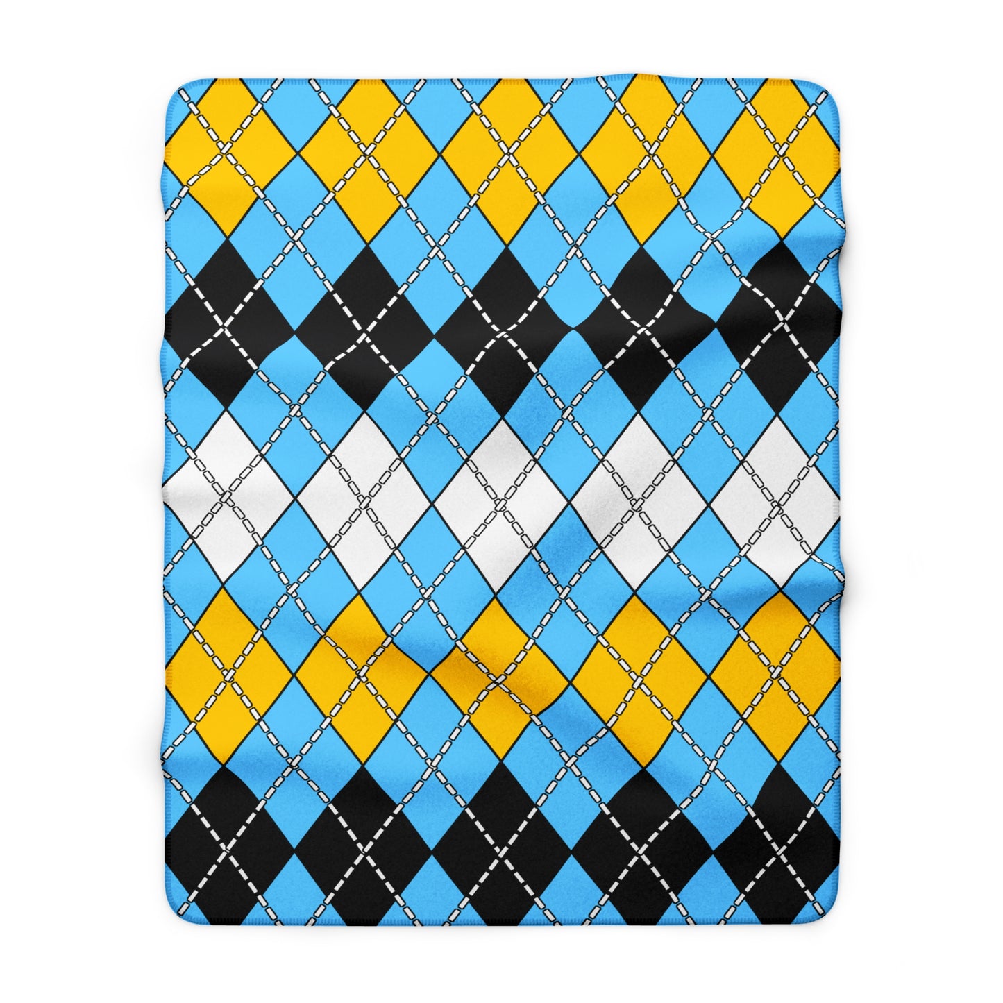 Saint Lucia Retro Argyle Blanket Throw