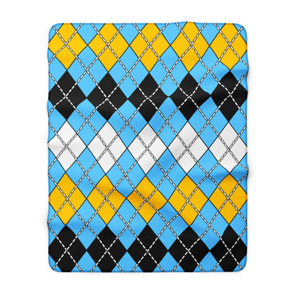 Saint Lucia Retro Argyle Blanket Throw