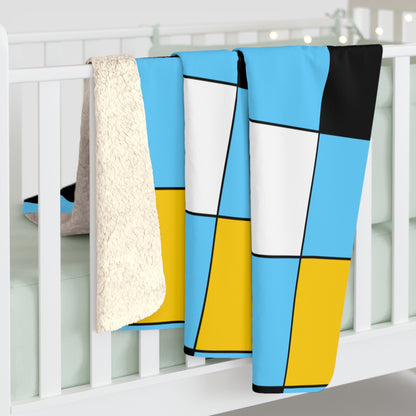 Saint Lucia Retro Check Blanket Throw