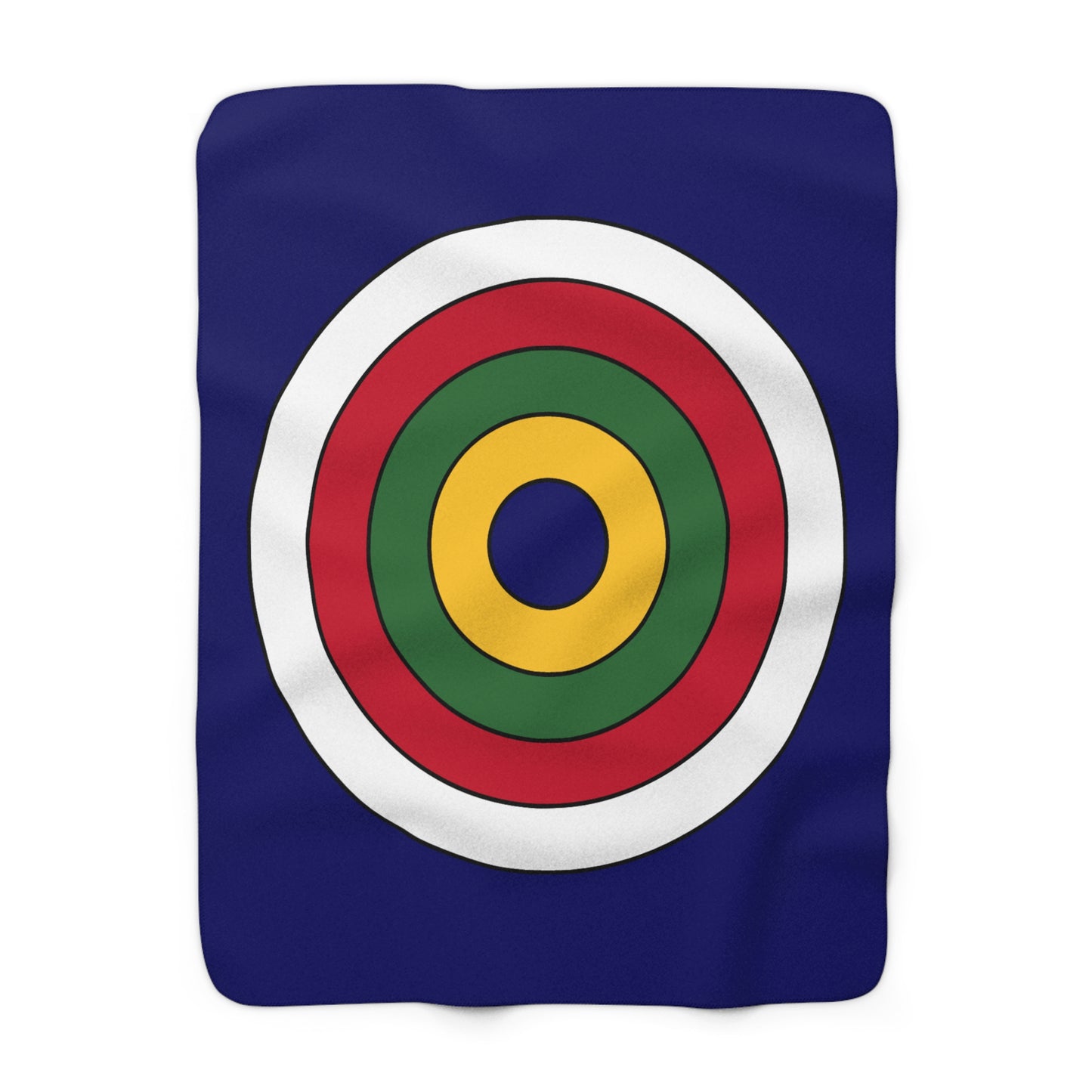 British Virgin Islands Retro Target Blanket Throw