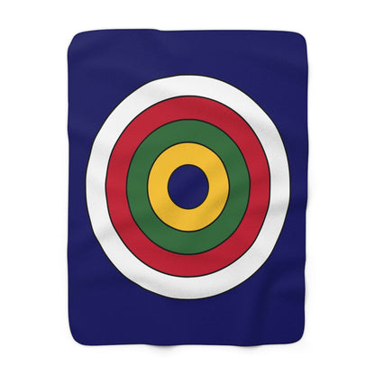 British Virgin Islands Retro Target Blanket Throw