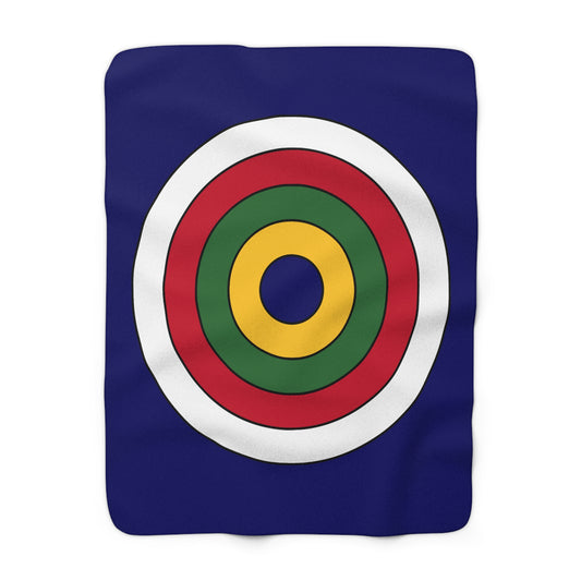 British Virgin Islands Retro Target Blanket Throw
