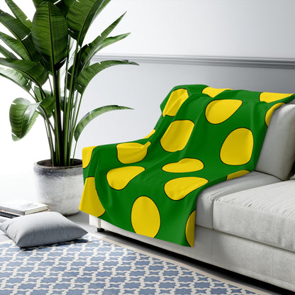 Cocos Islands Retro Polka Dots Blanket Throw