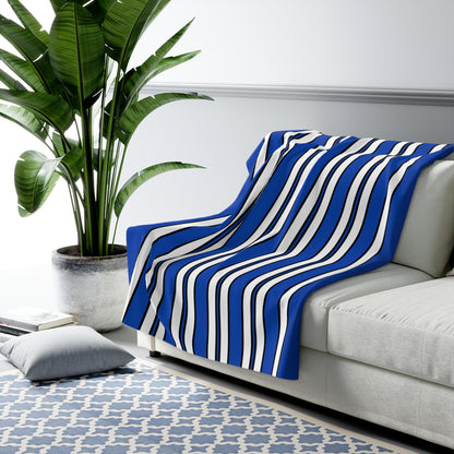 El Salvador Retro Stripes Blanket Throw